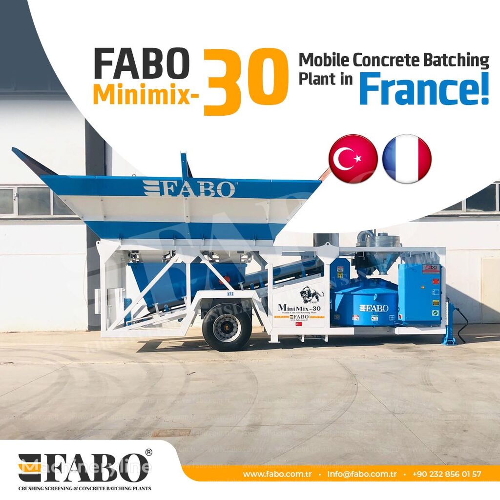 новый бетонный завод Fabo MOBILE CONCRETE PLANT CONTAINER TYPE 30 M3/H FABO MINIMIX