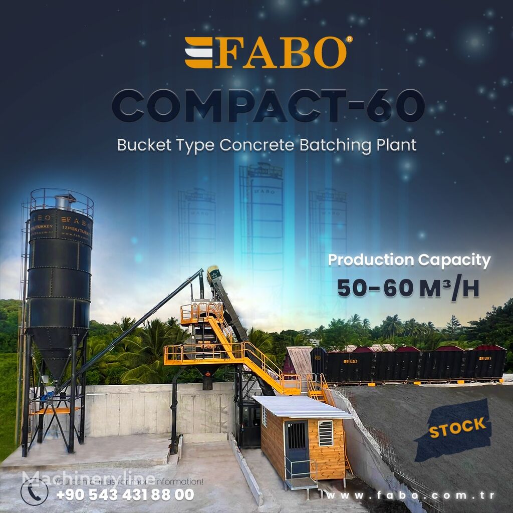 новый Fabo БЕТОННЫЙ ЗАВОД FABOMIX COMPACT-60 | НОВЫЙ ПРОЕКТ | В НАЛИЧИИ